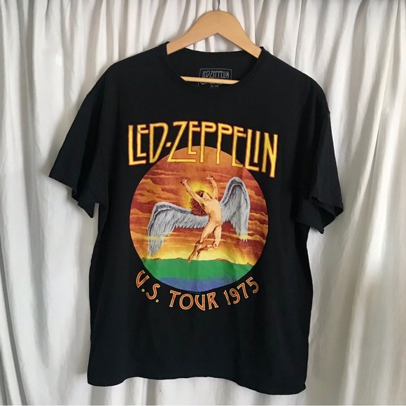 Led Zeppelin Official 1975 US Tour Graphic Tee Size Xl. - Picture 3 of 4